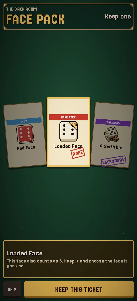 A Face Pack opened with a legendary pull